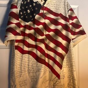 American Flag Graphic Polo Shirt - Stars & Stripes